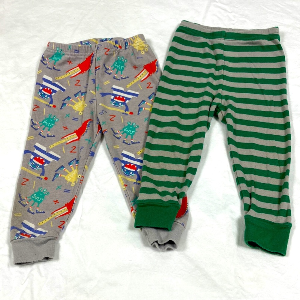 Two pairs of Gymboree boys pajama bottoms size 18 to 24 months